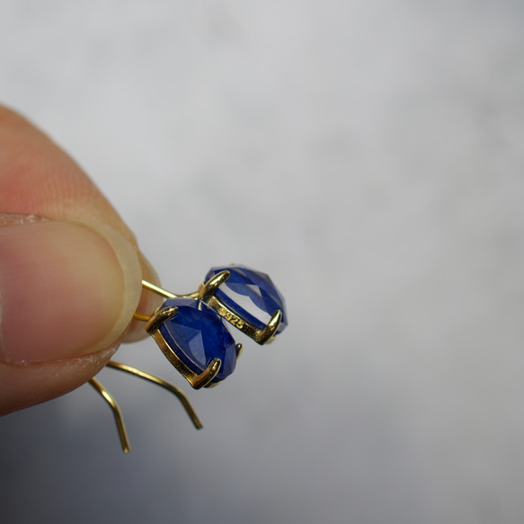 〖 pierce〗 Lapis lazuli (8×6)ラピスラズリ 4枚目の画像