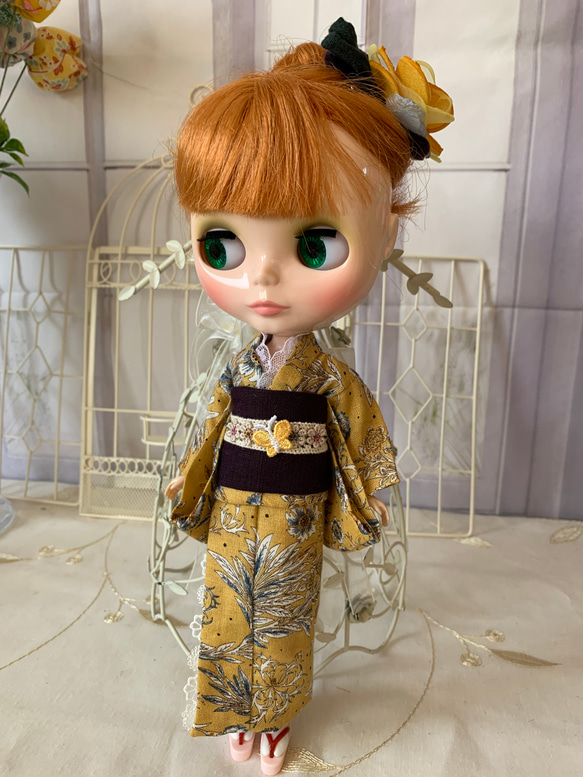 ブライス　アウトフィット　振袖 ③ ハンドメイド ブライス着物 ブライスアウトフィット blythe （ブライス着物