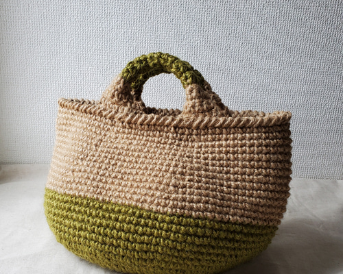 ハンドメイド　お花もりもり麻紐バック 6e19ee6419f8cfb868ee709d895ce3