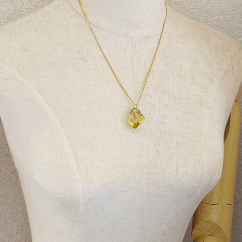 k18 大きなレモンクォーツ ペンダントトップ ペンダントトップ