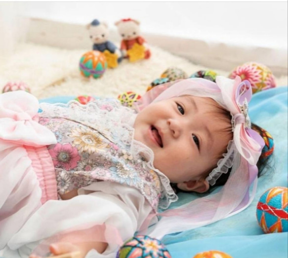 七夕　織り姫ヘアアクセサリー　お好きな組み合わせでオーダー作成　赤ちゃんヘアバンド　ヘアクリップ 1枚目の画像