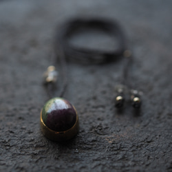 ruby in zoisite brass necklace (tokoshie) 10枚目の画像