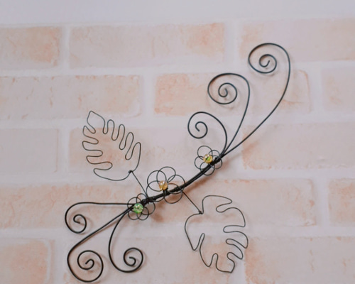 ユーカリグニーブーケ ワイヤークラフト ディップアート 壁飾り