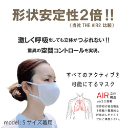 SALE！新 呼吸 体験！『THE AIR 3』［1枚］　すべてのアクティブを可能にするマスク・・・ 8枚目の画像