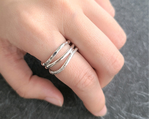存在感◎【Mejuri】ドーム テクスチャ リング シルバー Dôme Texture Ring