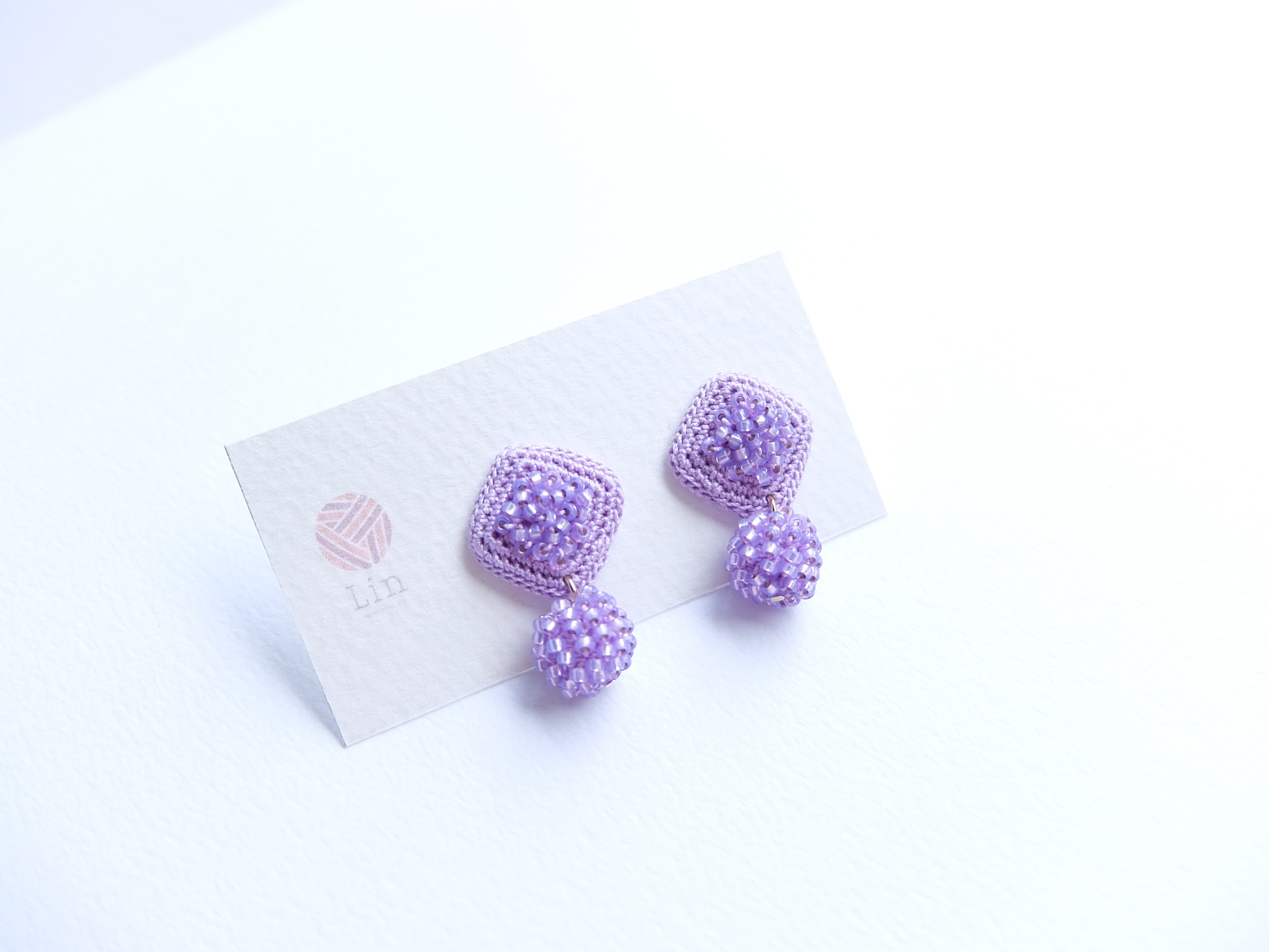 滴る煌めき　ピアス/イヤリング　紫
