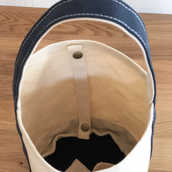 《受注製作》"bucket bag" kinari × navy 8枚目の画像