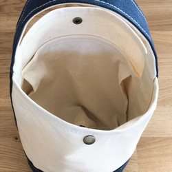 《受注製作》"bucket bag" kinari × navy 6枚目の画像
