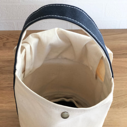 《受注製作》"bucket bag" kinari × navy 7枚目の画像