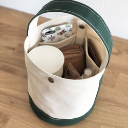《受注製作》"bucket bag" kinari × navy 10枚目の画像