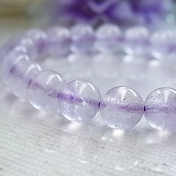 ラリマー×コットンインクリュージョン×ラベンダーアメジストデザインブレスレット ラリマー×コットンインクリュージョン×ラベンダーアメジストデザイン