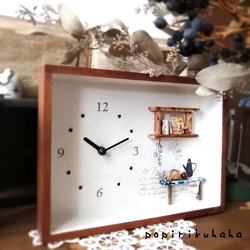 New✨心穏やかにさせてくれる☕置き時計️　インテリア雑貨・カフェ・スワッグ・母の日ギフト・木製・プレゼント・新築祝い 3枚目の画像