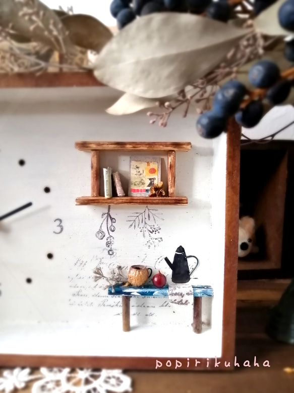 New✨心穏やかにさせてくれる☕置き時計️　インテリア雑貨・カフェ・スワッグ・母の日ギフト・木製・プレゼント・新築祝い 4枚目の画像