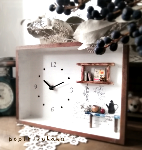 New✨心穏やかにさせてくれる☕置き時計️　インテリア雑貨・カフェ・スワッグ・母の日ギフト・木製・プレゼント・新築祝い 2枚目の画像