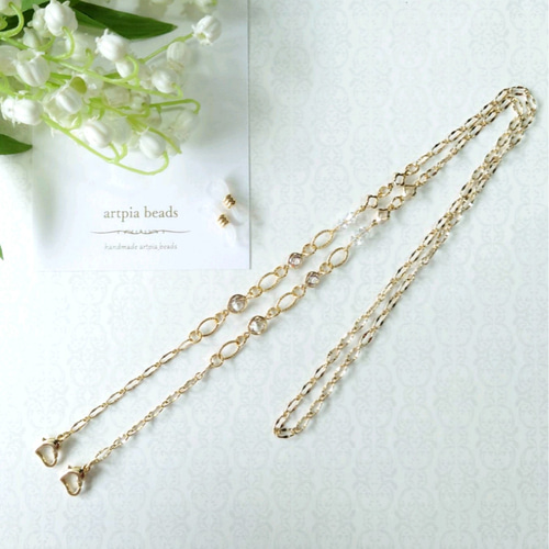 ◆【NEW】ゴールド チェーン アンクル ストラップ 4色 ストラップ】 ストラップ LONG NARROW CHAIN(ロングナロー
