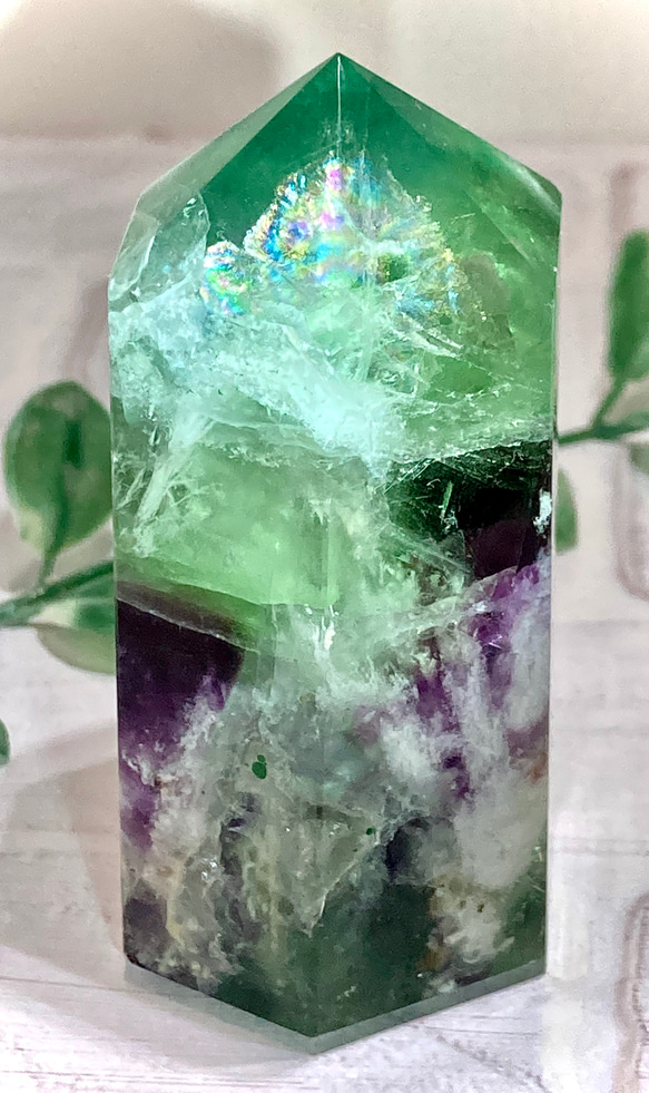 エンジェルフェザー✿*:・フローライトマルチカラー蛍石ポイント