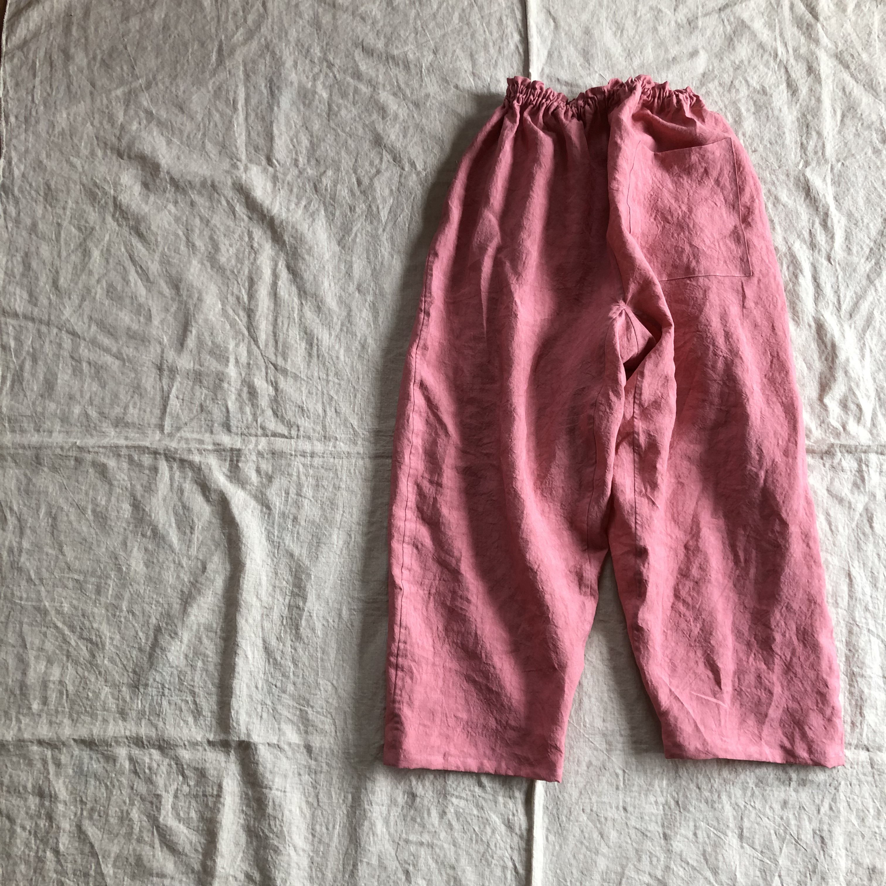 リネンのゆったりもんぺ　ピンク リネン ゆったりもんぺ ピンク ロングパンツ nuuMonpe 通販