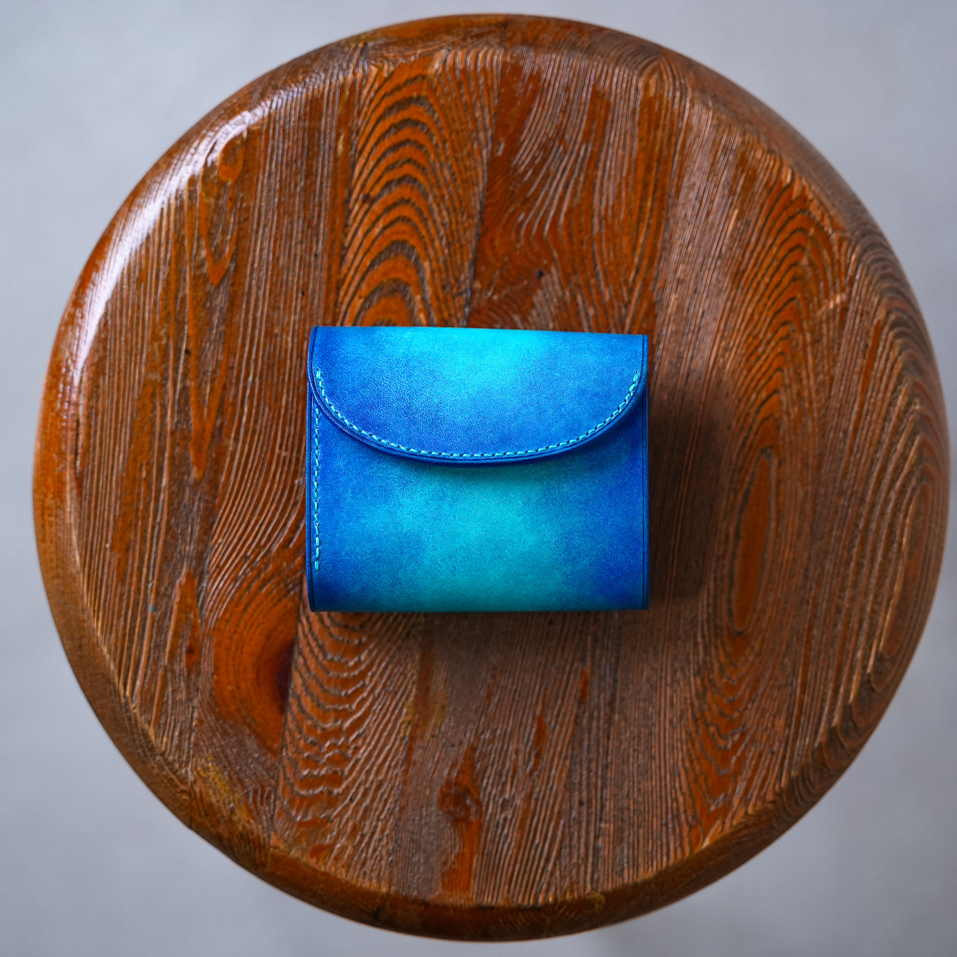 flap mini wallet [ Blue gradation ] ミニ財布 コンパクトウォレット パティーヌ