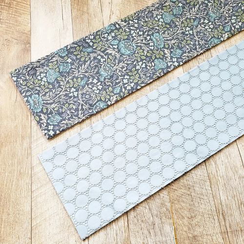 ⭐送料無料⭐半幅帯 青い花とサークルコットンレース／花柄 青