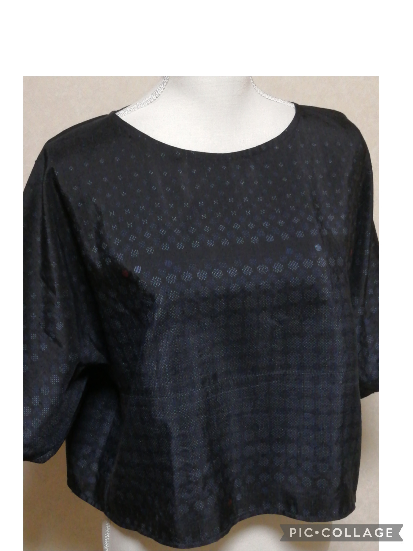 着物リメイク　ブラウス　紬