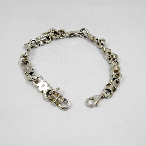 ルビー石のハートウィングデザインのシルバー925製のブレス4  