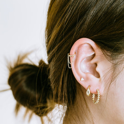 14K金 ゴールド 耳 鼻 軟骨 ニップル ヘリックス トラガス メンズ レディース フープ ピアス リング イヤリン 9枚目の画像