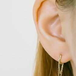 14K金 ゴールド 耳 鼻 軟骨 ニップル ヘリックス トラガス メンズ レディース フープ ピアス リング イヤリン 19枚目の画像