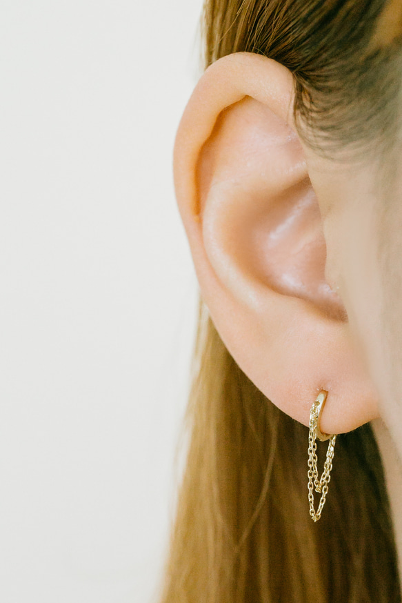 14K金 ゴールド 耳 鼻 軟骨 ニップル ヘリックス トラガス メンズ レディース フープ ピアス リング イヤリン 19枚目の画像