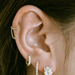 14K金 ゴールド 耳 鼻 軟骨 ニップル ヘリックス トラガス メンズ レディース フープ ピアス リング イヤリン 11枚目の画像