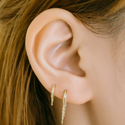 14K金 ゴールド 耳 鼻 軟骨 ニップル ヘリックス トラガス メンズ レディース フープ ピアス リング イヤリン 16枚目の画像