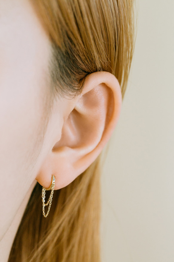 14K金 ゴールド 耳 鼻 軟骨 ニップル ヘリックス トラガス メンズ レディース フープ ピアス リング イヤリン 14枚目の画像