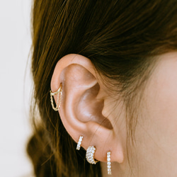 14K金 ゴールド 耳 鼻 軟骨 ニップル ヘリックス トラガス メンズ レディース フープ ピアス リング イヤリン 12枚目の画像