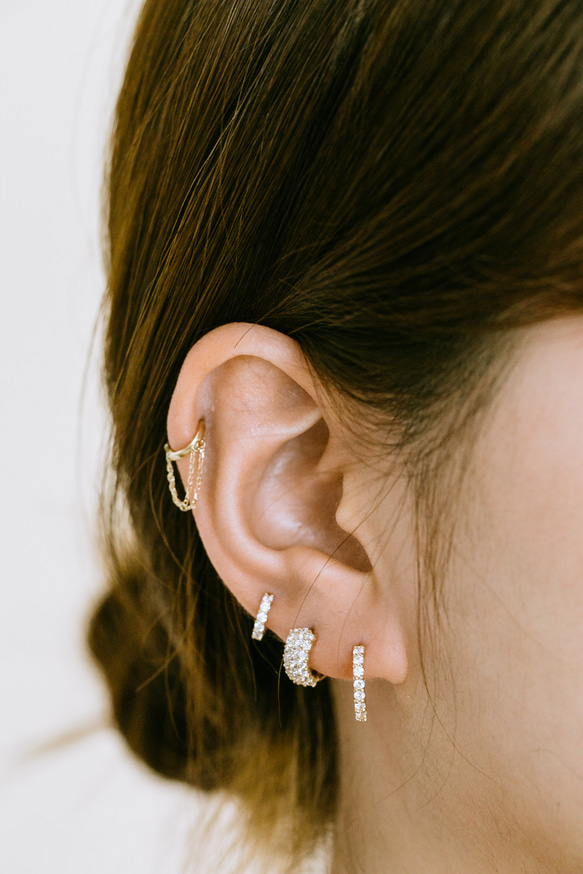 14K金 ゴールド 耳 鼻 軟骨 ニップル ヘリックス トラガス メンズ レディース フープ ピアス リング イヤリン 12枚目の画像