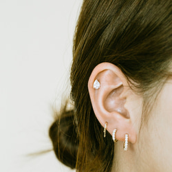 14K金 ゴールド 耳 鼻 軟骨 ニップル ヘリックス トラガス メンズ レディース フープ ピアス リング イヤリン 7枚目の画像