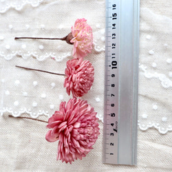 【New！】白×ピンクパープル系ロゼカラーのヘッドドレス　ヘッドパーツ 8枚目の画像