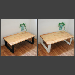 無垢ローテーブル サイズ、カラーをカスタム可能！天然木 コーヒーテーブル リビングテーブル 勉強机 ミシン台 机 6枚目の画像