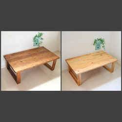 無垢ローテーブル サイズ、カラーをカスタム可能！天然木 コーヒーテーブル リビングテーブル 勉強机 ミシン台 机 5枚目の画像