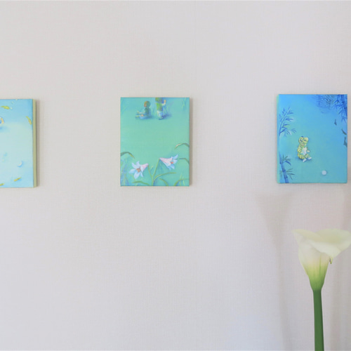 油彩　優しい海 油彩優しい海