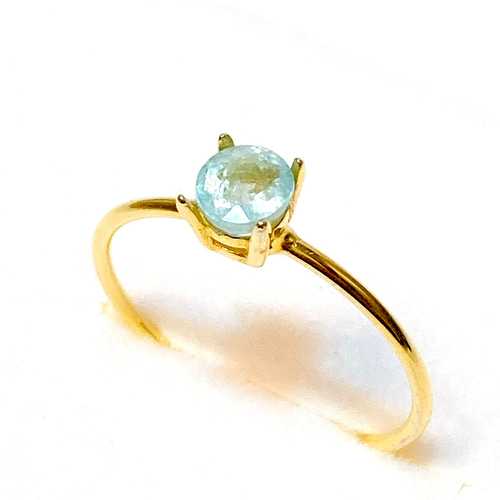 希少パライバトルマリン Silver925 リング 4mm(0.40ct) 指輪・リング