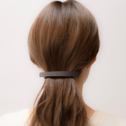 バレッタL ブラック ヴォーエプソン 本革 シンプル クラシックスタイル