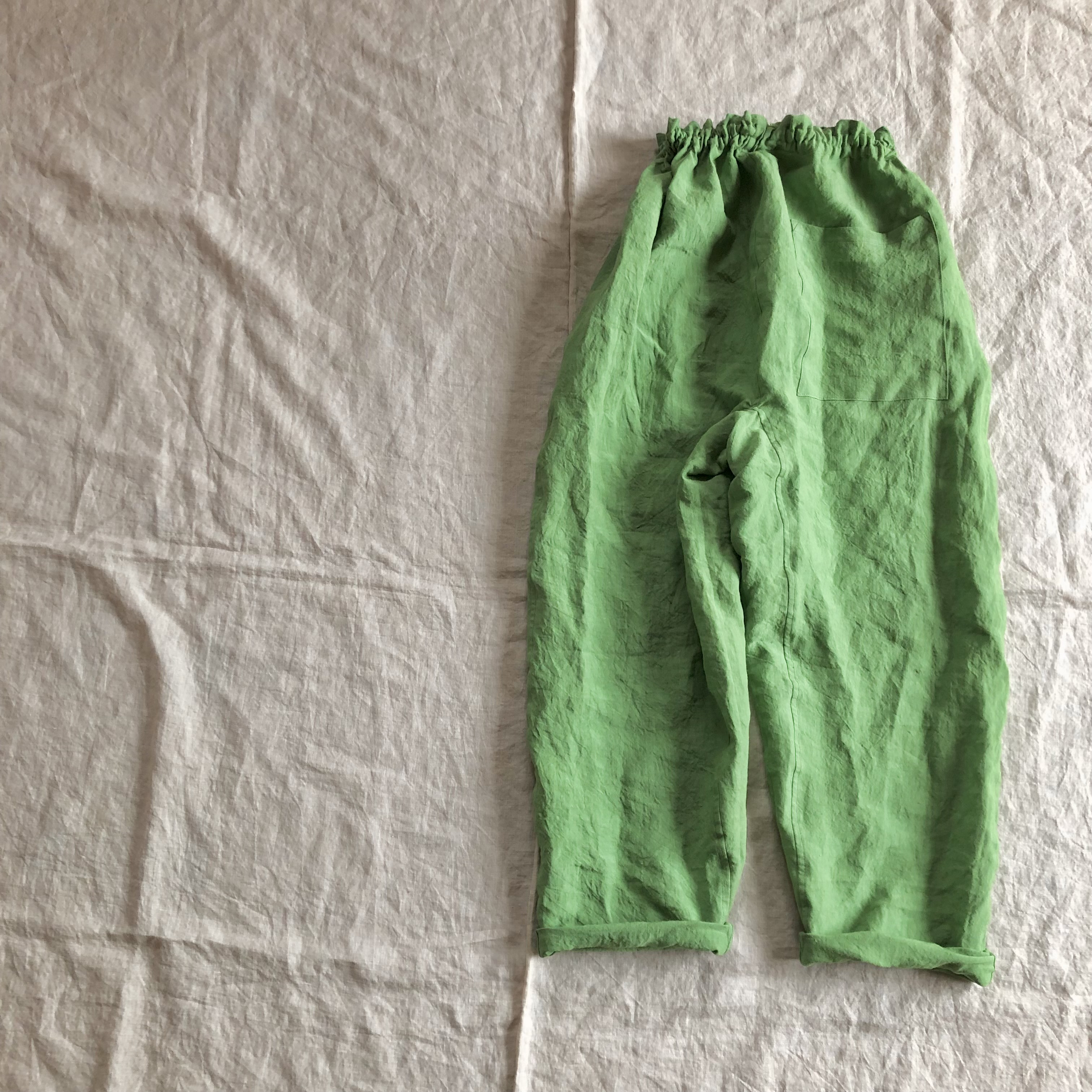 リネンのもんぺ　アップルグリーン リネンのもんぺ アップルグリーン ロングパンツ nuuMonpe 通販