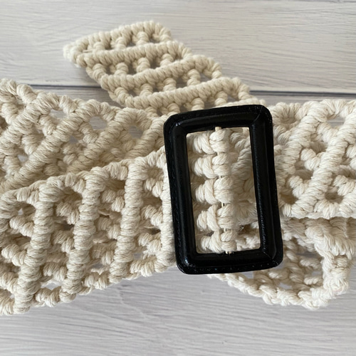 マクラメ編み太ベルト タイプB その他ファッション雑貨 Blue daisy