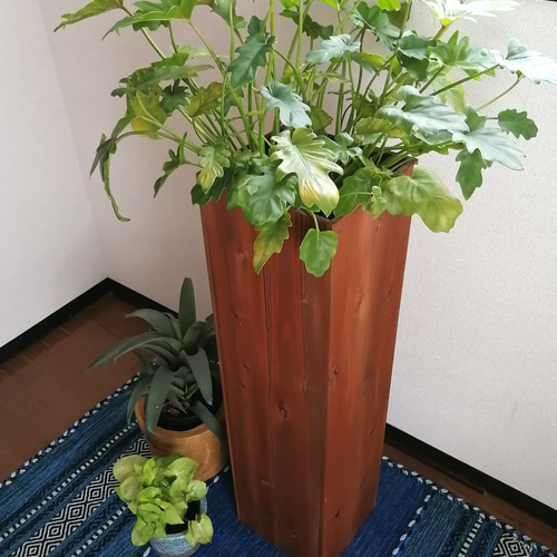大きめの観葉植物に】トールプランターボックス 一輪挿し・花瓶・花器