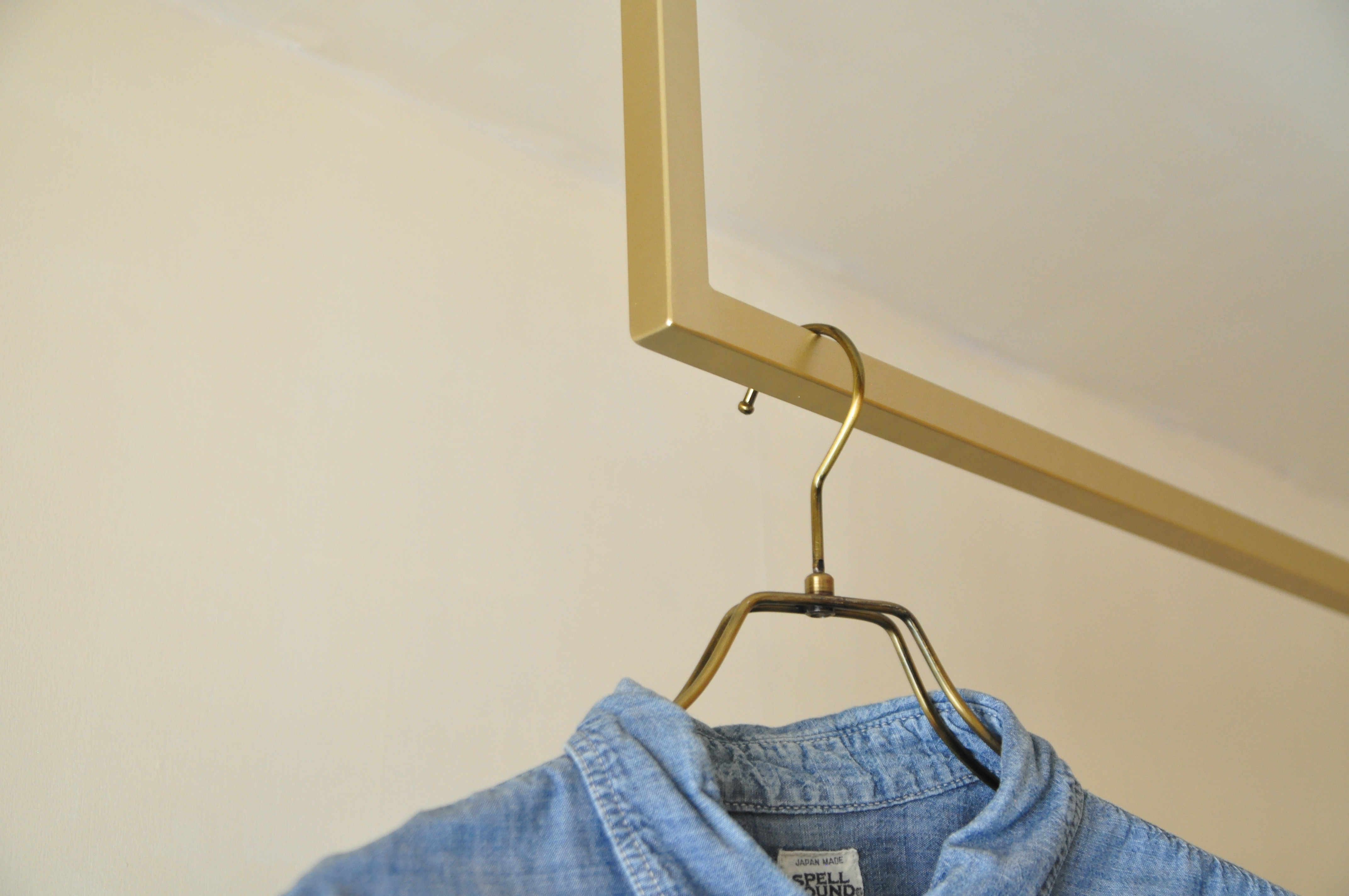 ランドリー ルーム ハンガーラック （スクエア ゴールド）