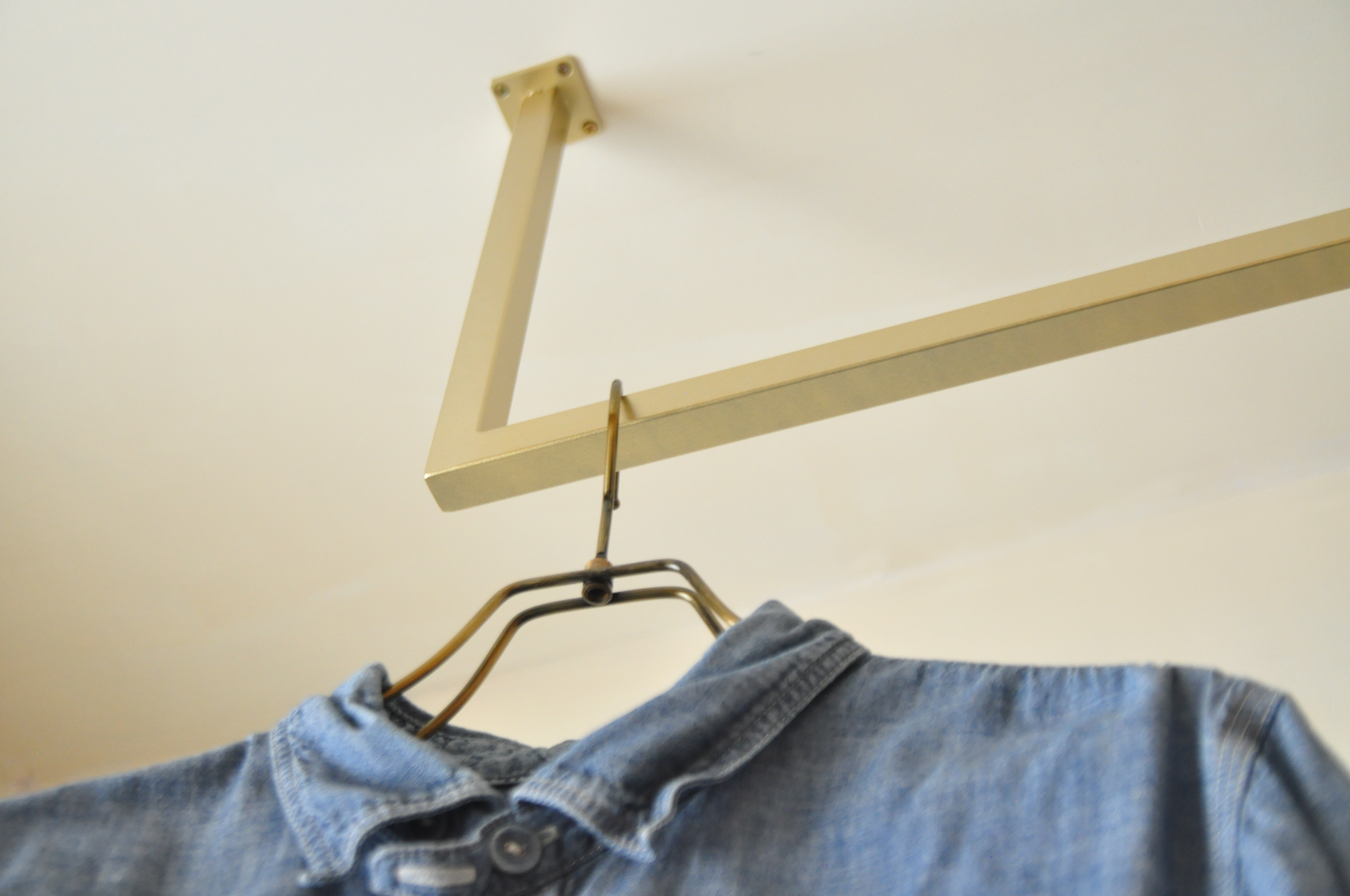 ランドリー ルーム ハンガーラック （スクエア ゴールド）