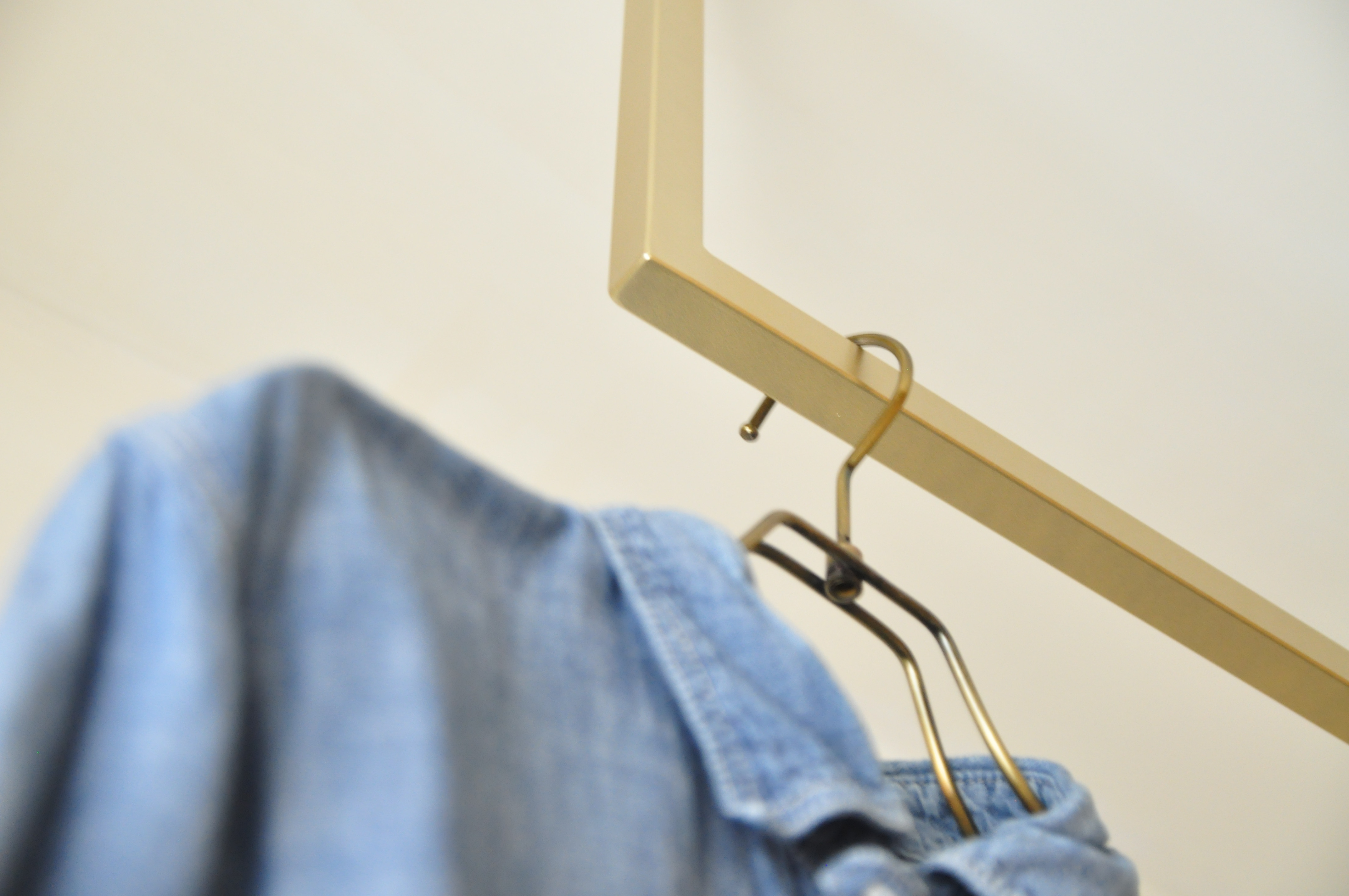 ランドリー ルーム ハンガーラック （スクエア ゴールド）