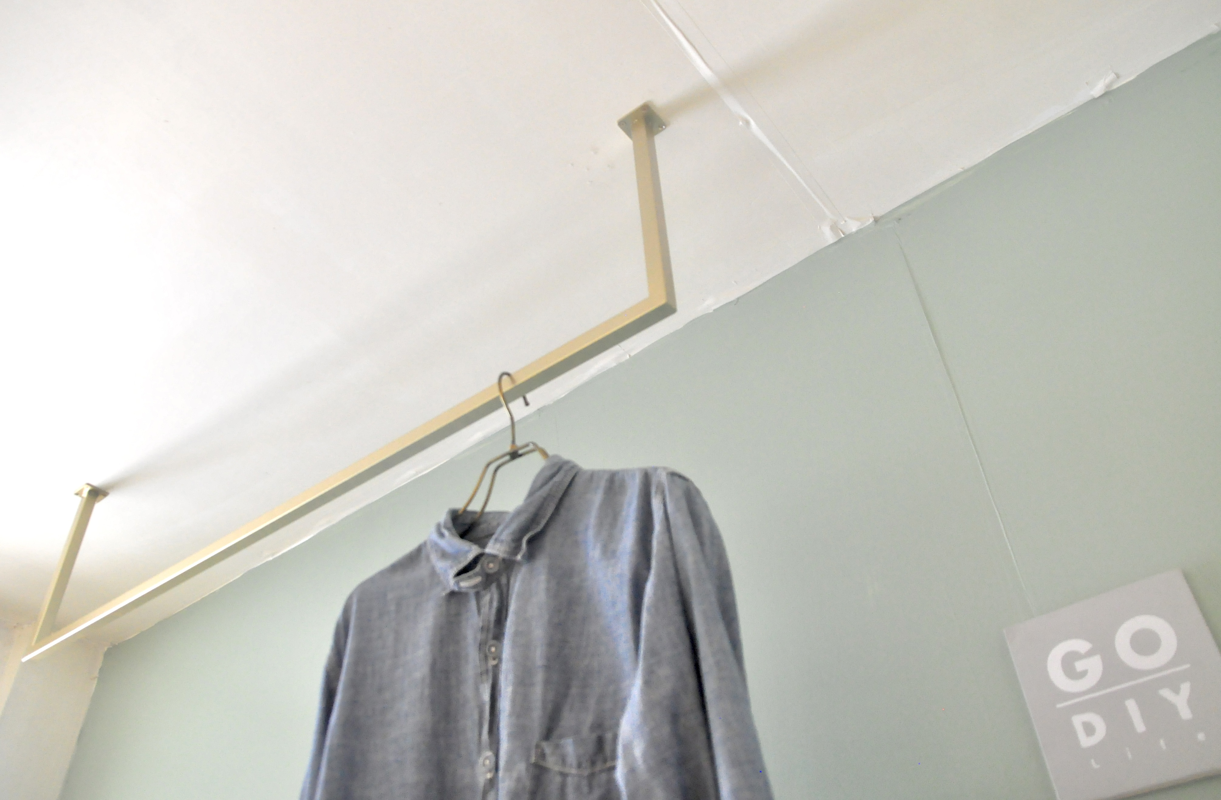 ランドリー ルーム ハンガーラック （スクエア ゴールド）