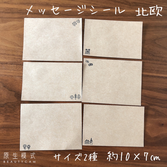 10×7センチ ビッグサイズ メッセージシール カードにも変更可 線無し