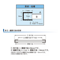 [アルミ製ポスターフレーム] エコイレパネ 額縁 ポスターパネル シルバー 軽量 丈夫 A1 A0 B0 AR-ST 6枚目の画像