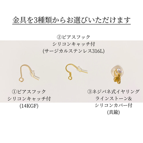 ルークのピアス / イヤリング 》レインボーフローライト×14KGF